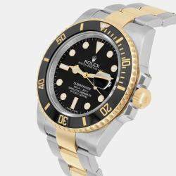 Pre Owned Rolex Submariner 116613LN Automatic Black 18k Yellow Gold Stainless Steel Men's Wristwatch 40 mm