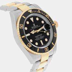 Pre Owned Rolex Submariner 116613LN Automatic Black 18k Yellow Gold Stainless Steel Men's Wristwatch 40 mm