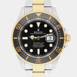 Pre Owned Rolex Black 18k Yellow Gold Stainless Steel Sea-Dweller 126603 Automatic Men's Wristwatch 43 mm