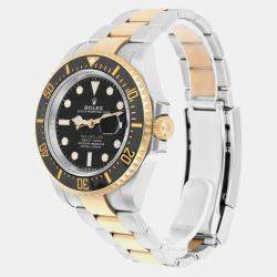 Pre Owned Rolex Black 18k Yellow Gold Stainless Steel Sea-Dweller 126603 Automatic Men's Wristwatch 43 mm