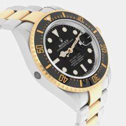 Pre Owned Rolex Black 18k Yellow Gold Stainless Steel Sea-Dweller 126603 Automatic Men's Wristwatch 43 mm