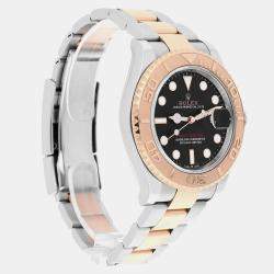 Pre Owned Rolex Yacht-Master 126621 Automatic Black 18k Rose Gold Stainless Steel Men's Wristwatch 40 mm