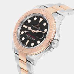 Pre Owned Rolex Yacht-Master 126621 Automatic Black 18k Rose Gold Stainless Steel Men's Wristwatch 40 mm