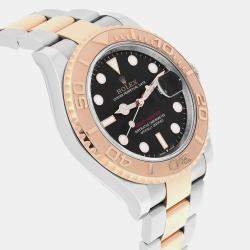 Pre Owned Rolex Yacht-Master 126621 Automatic Black 18k Rose Gold Stainless Steel Men's Wristwatch 40 mm