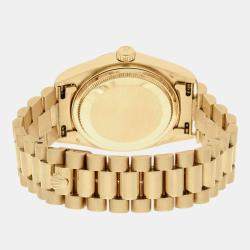 Pre Owned Rolex Day-Date 18038 Automatic Champagne 18k Yellow Gold Men's Wristwatch 36 mm