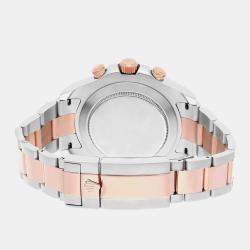 Pre Owned Rolex Yacht-Master II 116681 Automatic White 18k Rose Gold Stainless Steel Men's Wristwatch 44 mm