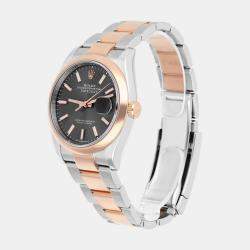 Pre Owned Rolex Datejust 126201 Automatic Grey 18k Rose Gold Stainless Steel Men's Wristwatch 36 mm