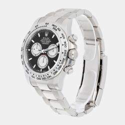 Pre Owned Rolex Cosmograph Daytona 126509 Automatic Black 18k White Gold Men's Wristwatch 40 mm
