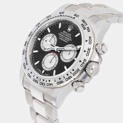 Pre Owned Rolex Cosmograph Daytona 126509 Automatic Black 18k White Gold Men's Wristwatch 40 mm