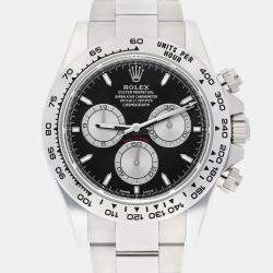 Pre Owned Rolex Cosmograph Daytona 126509 Automatic Black 18k White Gold Men's Wristwatch 40 mm