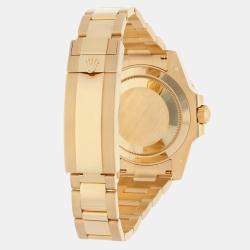 Pre Owned Rolex Submariner 116618LN Automatic Black 18k Yellow Gold Men's Wristwatch 40 mm