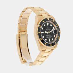 Pre Owned Rolex Submariner 116618LN Automatic Black 18k Yellow Gold Men's Wristwatch 40 mm
