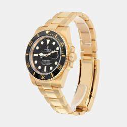Pre Owned Rolex Submariner 116618LN Automatic Black 18k Yellow Gold Men's Wristwatch 40 mm