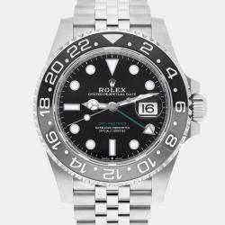 Pre Owned Rolex GMT-Master II 126710GRNR Automatic Black Stainless Steel Men's Wristwatch 40 mm