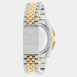 Pre Owned Rolex Datejust 16253 Automatic Champagne 18k Yellow Gold Stainless Steel Men's Wristwatch 36 mm