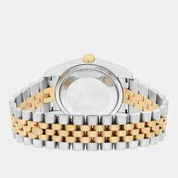 Pre Owned Rolex Datejust 116233 Automatic Blue 18k Yellow Gold Stainless Steel Men's Wristwatch 36 mm