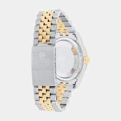 مملوكة مسبقًا Rolex Datejust 16233 Automatic Champagne 18k Yellow Gold Stainless Steel Men's Wristwatch 36 mm