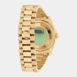 Pre Owned Rolex Day-Date 118238 Automatic Champagne 18k Yellow Gold Men's Wristwatch 36 mm