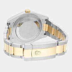 Pre Owned Rolex Datejust II 116333 Automatic Grey 18k Yellow Gold Stainless Steel Men's Wristwatch 41 mm