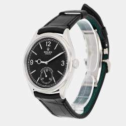 Pre Owned Rolex 1908 M52509-0002 Automatic Black 18k White Gold Men's Wristwatch 39 mm