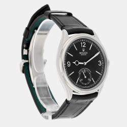 Pre Owned Rolex 1908 M52509-0002 Automatic Black 18k White Gold Men's Wristwatch 39 mm
