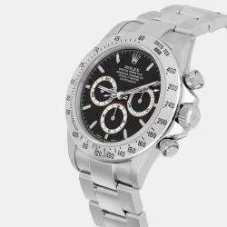 Pre Owned Rolex Cosmograph Daytona 16520 Automatic Black Stainless Steel Men's Wristwatch 40 mm