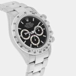 Pre Owned Rolex Cosmograph Daytona 16520 Automatic Black Stainless Steel Men's Wristwatch 40 mm