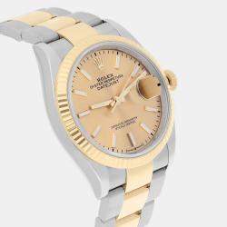 Pre Owned Rolex Datejust 126233 Automatic Champagne 18k Yellow Gold Stainless Steel Men's Wristwatch 36 mm