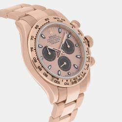 Pre Owned Rolex Cosmograph Daytona 116505 Automatic Pink 18k Rose Gold Men's Wristwatch 40 mm