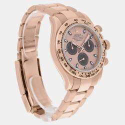 Pre Owned Rolex Cosmograph Daytona 116505 Automatic Pink 18k Rose Gold Men's Wristwatch 40 mm