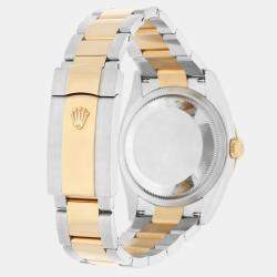 Pre Owned Rolex Datejust 126203-0040 Automatic Champagne 18k Yellow Gold Stainless Steel Men's Wristwatch 36 mm