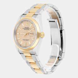 Pre Owned Rolex Datejust 126203-0040 Automatic Champagne 18k Yellow Gold Stainless Steel Men's Wristwatch 36 mm