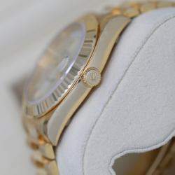 Pre Owned Rolex Day-Date 218238 Automatic Silver 18k Yellow Gold Men's Wristwatch 41 mm