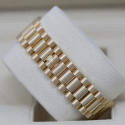 Pre Owned Rolex Day-Date 218238 Automatic Silver 18k Yellow Gold Men's Wristwatch 41 mm