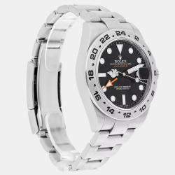 Pre Owned Rolex Explorer II 216570 Automatic Black Stainless Steel Men's Wristwatch 42 mm