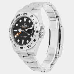 Pre Owned Rolex Explorer II 216570 Automatic Black Stainless Steel Men's Wristwatch 42 mm