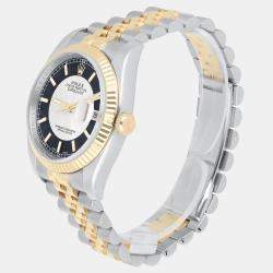 Pre Owned Rolex Datejust 116233 Automatic Black 18k Yellow Gold Stainless Steel Men's Wristwatch 36 mm