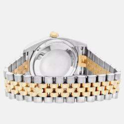 Pre Owned Rolex Datejust 116233 Automatic Champagne 18k Yellow Gold Stainless Steel Men's Wristwatch 36 mm