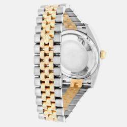 Pre Owned Rolex Datejust 116233 Automatic Champagne 18k Yellow Gold Stainless Steel Men's Wristwatch 36 mm