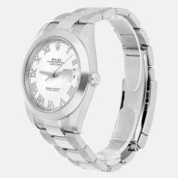 Pre Owned Rolex Datejust 126300 Automatic White Stainless Steel Men's Wristwatch 41 mm