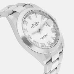 Pre Owned Rolex Datejust 126300 Automatic White Stainless Steel Men's Wristwatch 41 mm