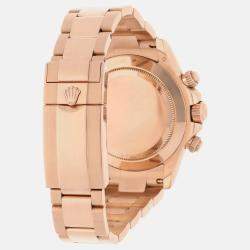 Pre Owned Rolex Cosmograph Daytona 116505 Automatic Black 18k Rose Gold Men's Wristwatch 40 mm