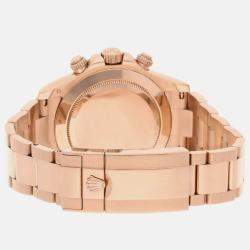 Pre Owned Rolex Cosmograph Daytona 116505 Automatic Black 18k Rose Gold Men's Wristwatch 40 mm
