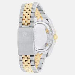 Pre Owned Rolex Datejust 16233 Automatic Champagne 18k Yellow Gold Stainless Steel Men's Wristwatch 36 mm