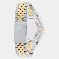 Pre Owned Rolex Datejust 16233 Automatic Champagne 18k Yellow Gold Stainless Steel Men's Wristwatch 36 mm