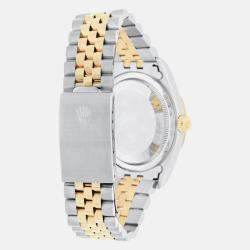 Pre Owned Rolex Datejust 16233 Automatic Champagne 18k Yellow Gold Stainless Steel Men's Wristwatch 36 mm