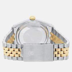 Pre Owned Rolex Datejust 16013 Automatic Champagne 18k Yellow Gold Stainless Steel Men's Wristwatch 36 mm