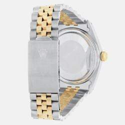 Pre Owned Rolex Datejust 16013 Automatic Champagne 18k Yellow Gold Stainless Steel Men's Wristwatch 36 mm