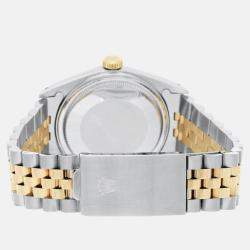 Pre Owned Rolex Datejust 16013 Automatic Champagne 18k Yellow Gold Stainless Steel Men's Wristwatch 36 mm