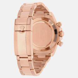 Pre Owned Rolex Cosmograph Daytona 116505 Automatic Pink 18k Rose Gold Men's Wristwatch 40 mm